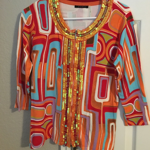 Flashy fall sweater top - Picture 1 of 2